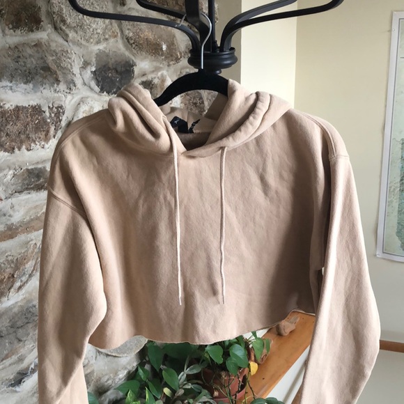 Urban Outfitters Cropped Sweatshirt- Tan - Picture 3 of 4